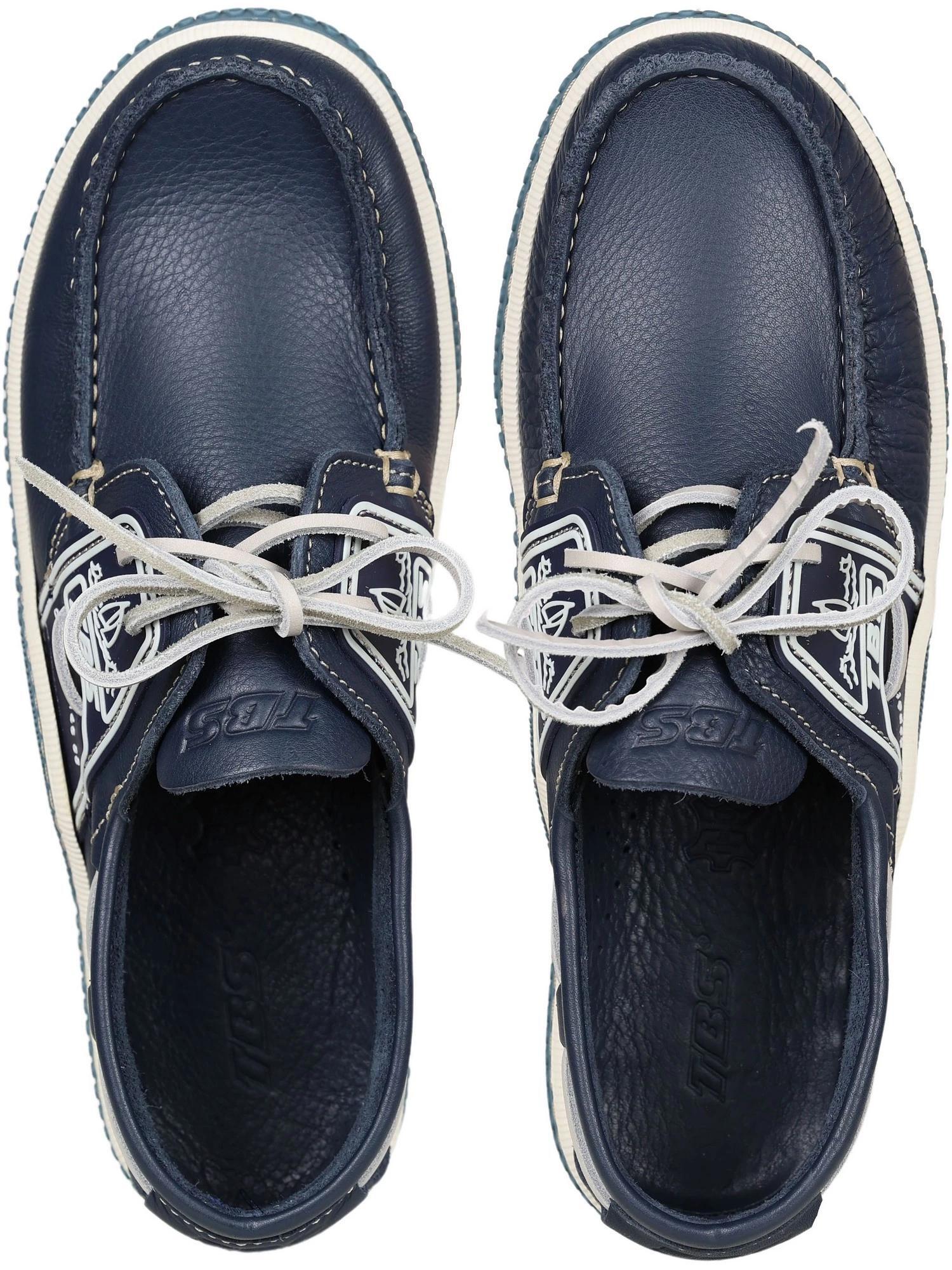 Chaussures bateau - Voile - Homme - Lacets cuir - GLOBEK - Bleu chambray 4/7