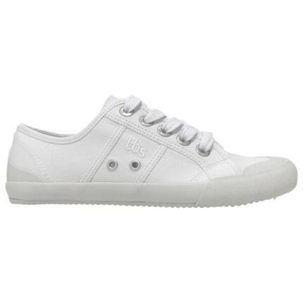 Chaussures - femme - tennis toile lacets - opiace - blanc