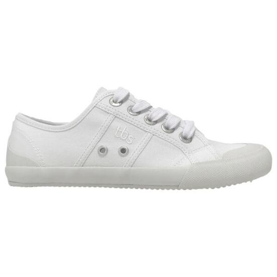 Chaussures - femme - tennis toile lacets - opiace - blanc