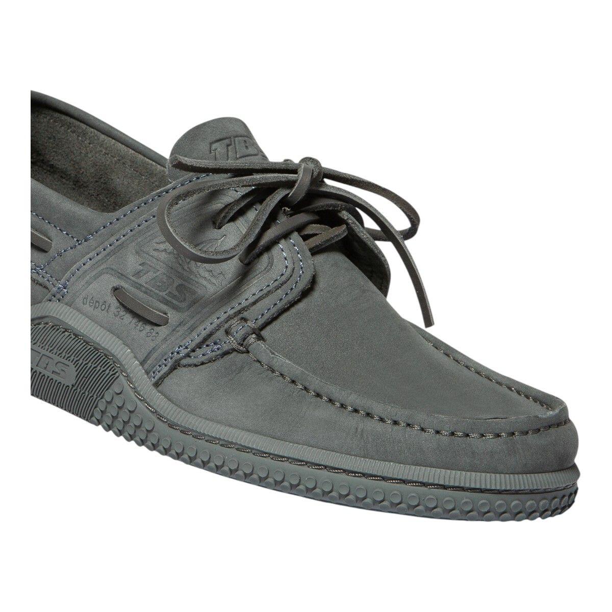 Chaussures bateau - homme - cuir, lacets, talon 20 mm - goniox bleu 4/5
