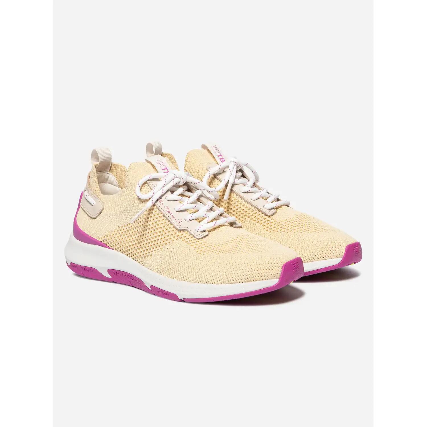 Chaussures de running - Running - Femme - JELLINA - Jaune pâle/fuchsia 2/5