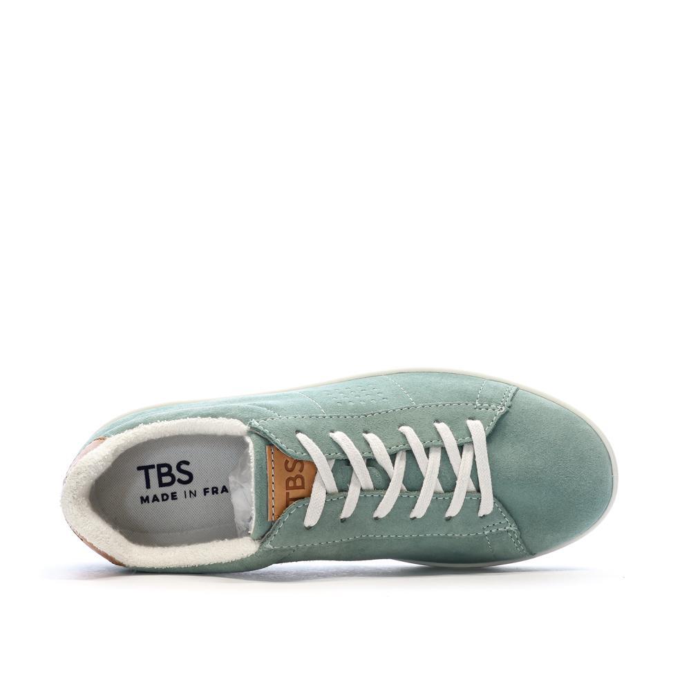 Chaussures - Everyday - Femme - Baskets en cuir, lacets - FELICIE - Vert d'eau 4/7