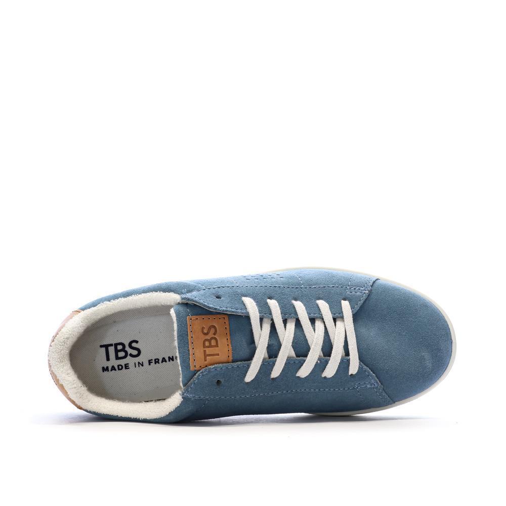 Baskets - Femme - Cuir, talon 30 mm - FELICIE - Bleu 4/7