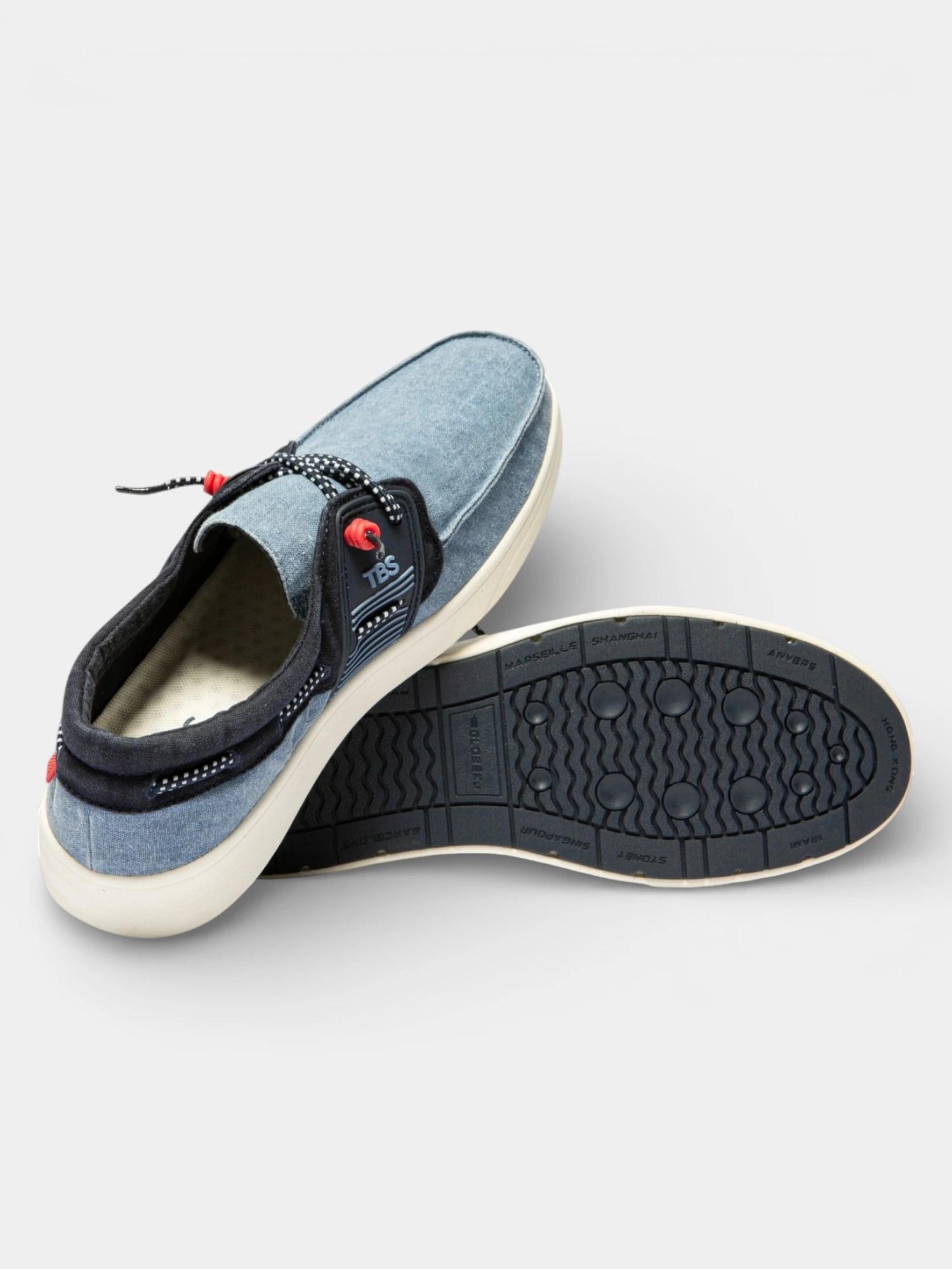Chaussures bateau - nautisme - hommes - geoboat bleu 4/5