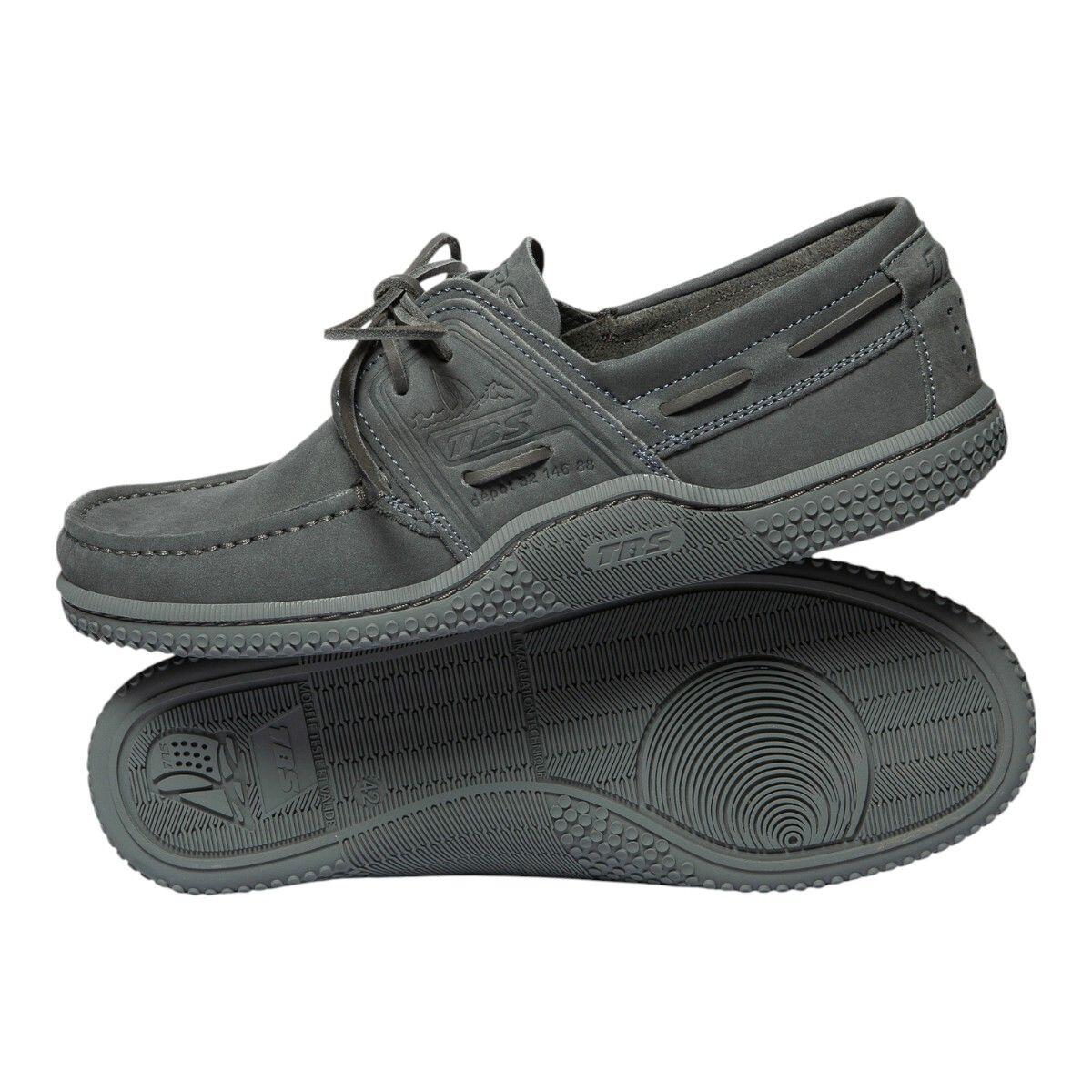 Chaussures bateau - homme - cuir, lacets, talon 20 mm - goniox bleu 3/5