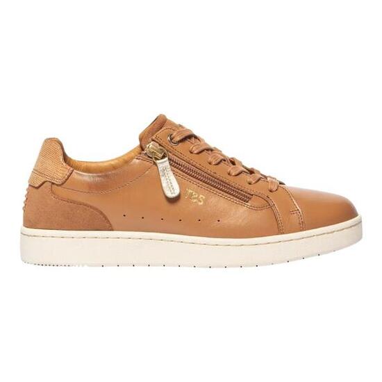 Baskets - Sport - Femme - Zippées, cuir, talon 28 mm - VINISIA Marron