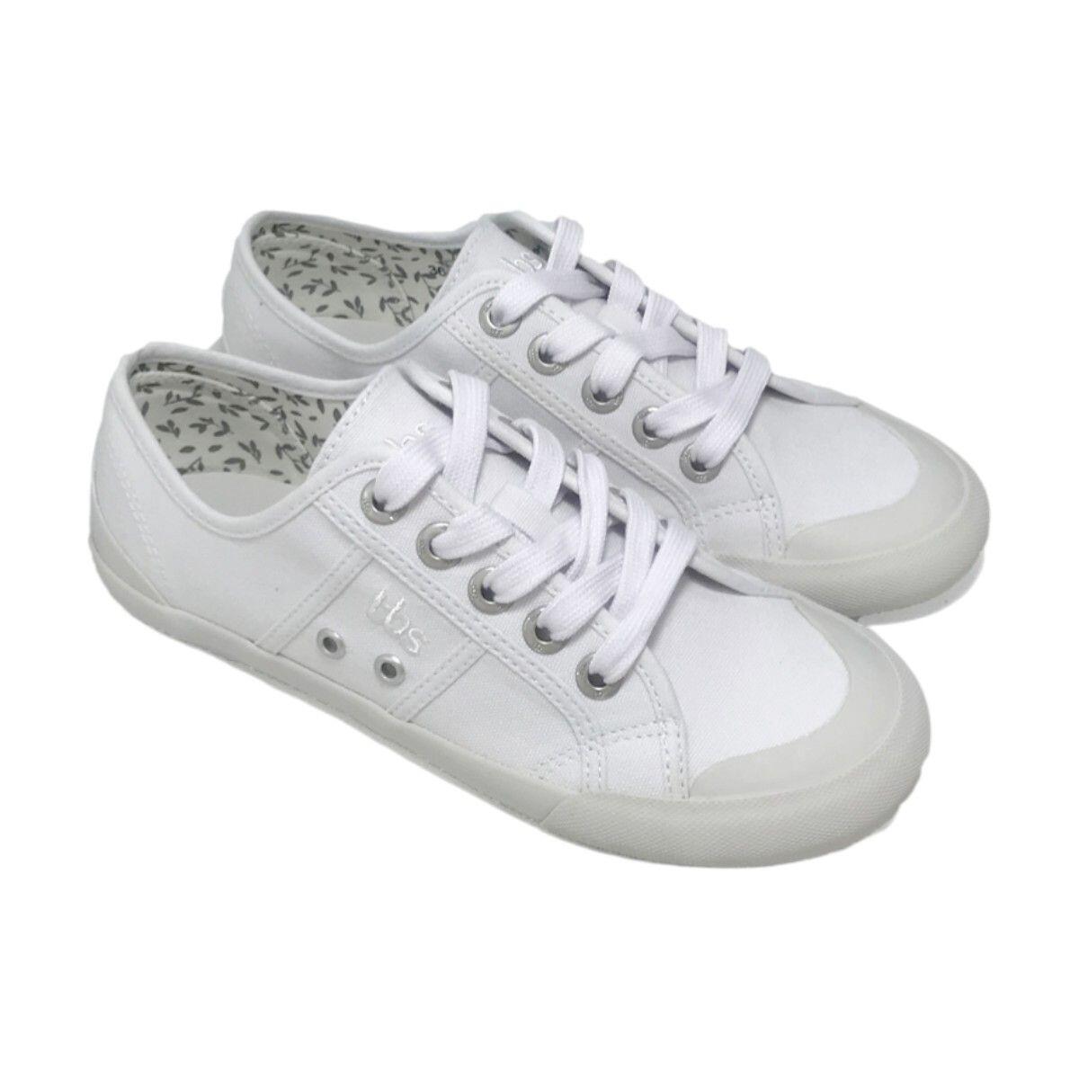 Chaussures - Lifestyle - Femme - Tennis toile, lacets - OPIACE - Blanc/ecru 3/5