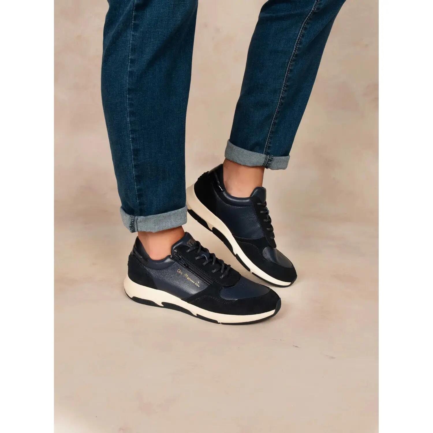 Chaussures de running - femme - lacets et zip - jazazip - bleu 3/5