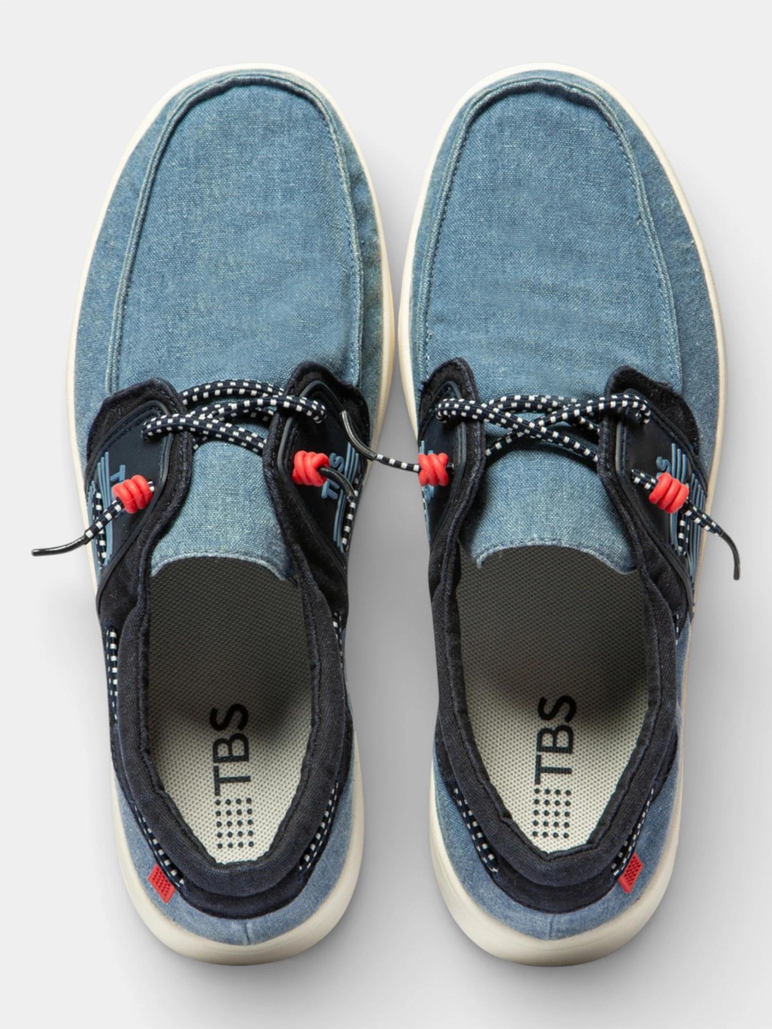Chaussures bateau - nautisme - hommes - geoboat bleu 3/5
