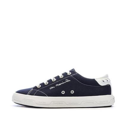 Tennis - Sport - Femme - Toile, lacets, talon 25 mm - LANZARA - Bleu