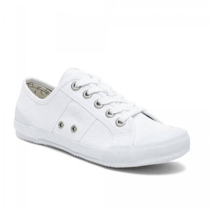 Chaussures - femme - tennis toile lacets - opiace - blanc