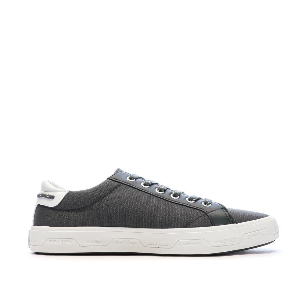 Chaussures - homme - toile, lacets - lanzaro - vert de gris 2/7