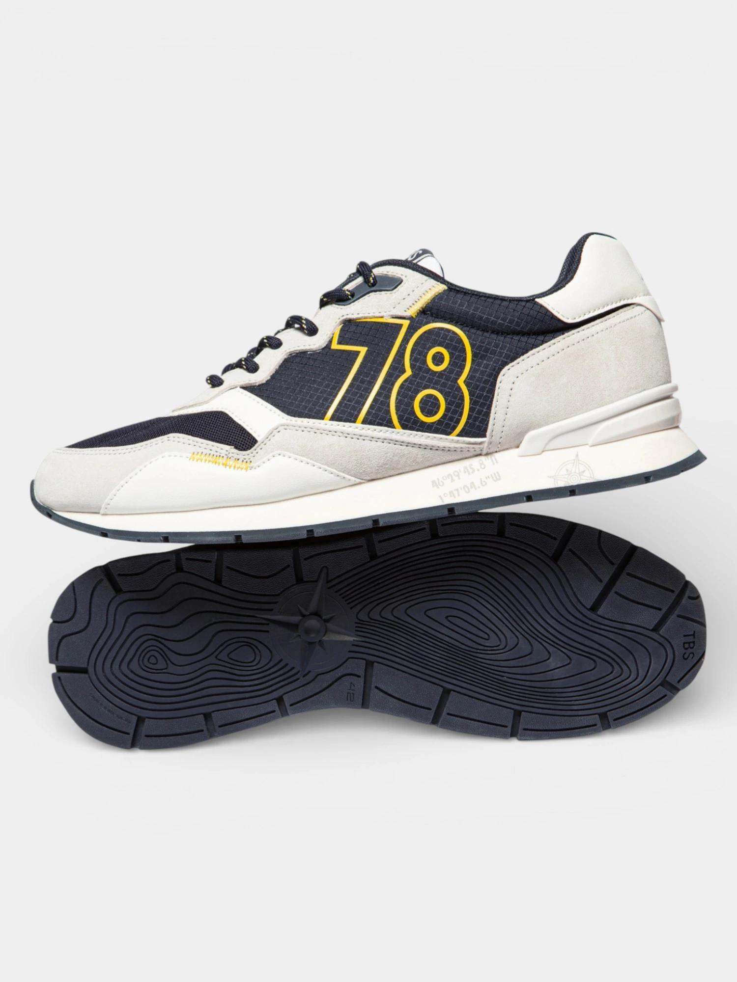 Chaussures - Running - Homme - Lacets, talon 35 mm - DJONBOT - Bleu/Blanc 2/5