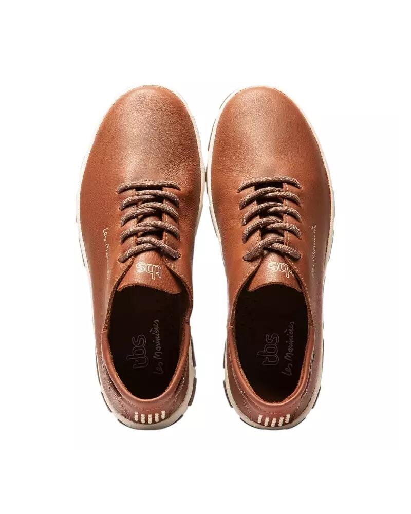 Chaussures - Lifestyle - Femme - Cuir, Lacets, Talon 25 mm - JAZARU - Marron 4/4