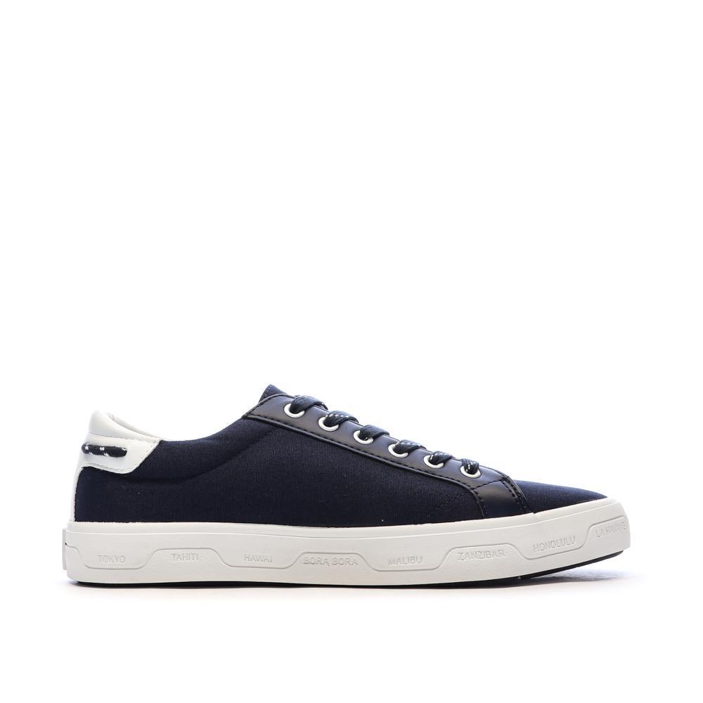 Chaussures - Tennis - Homme - Toile, lacets - LANZARO - Bleu marine 2/7