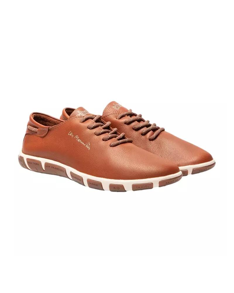 Chaussures - Lifestyle - Femme - Cuir, Lacets, Talon 25 mm - JAZARU - Marron 2/4