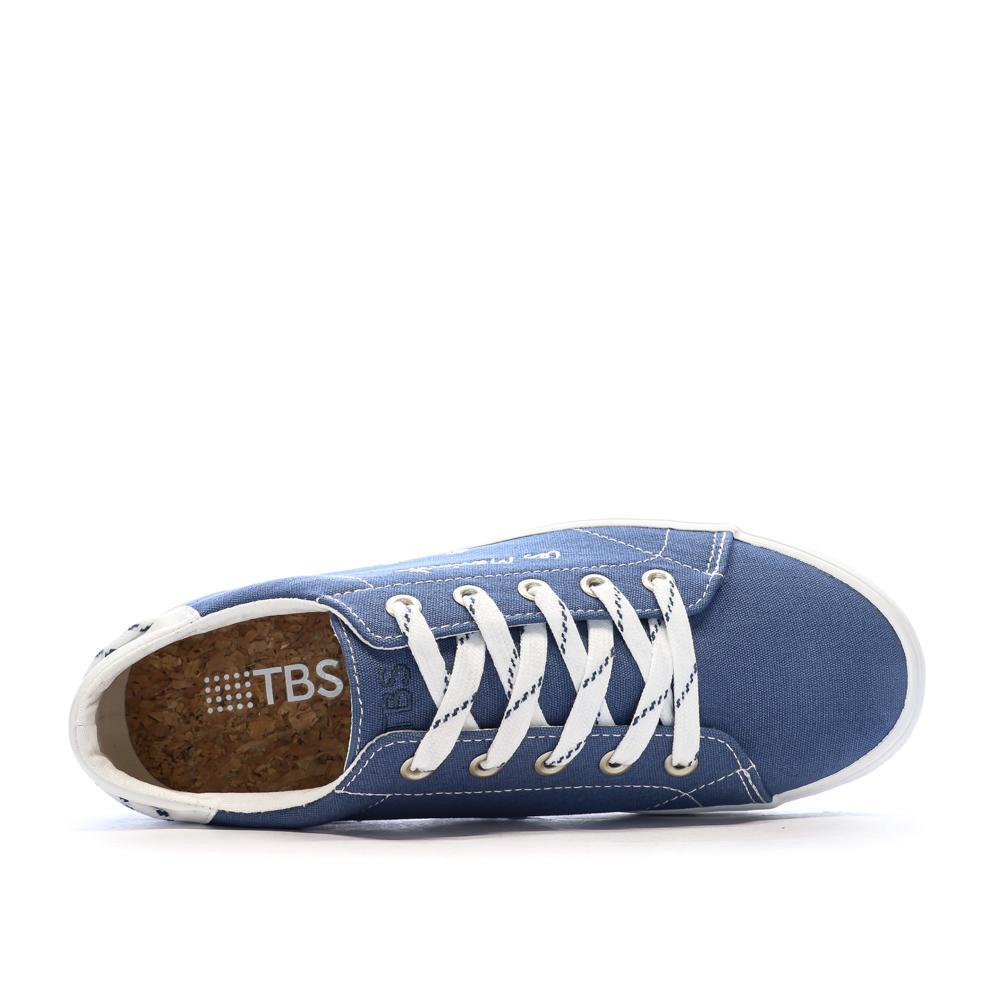 Chaussures - Sport - Femme - Tennis toile, lacets - LANZARA Bleu 4/7