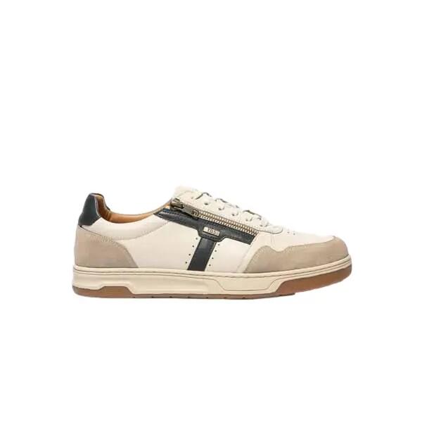 beige / bleu marine