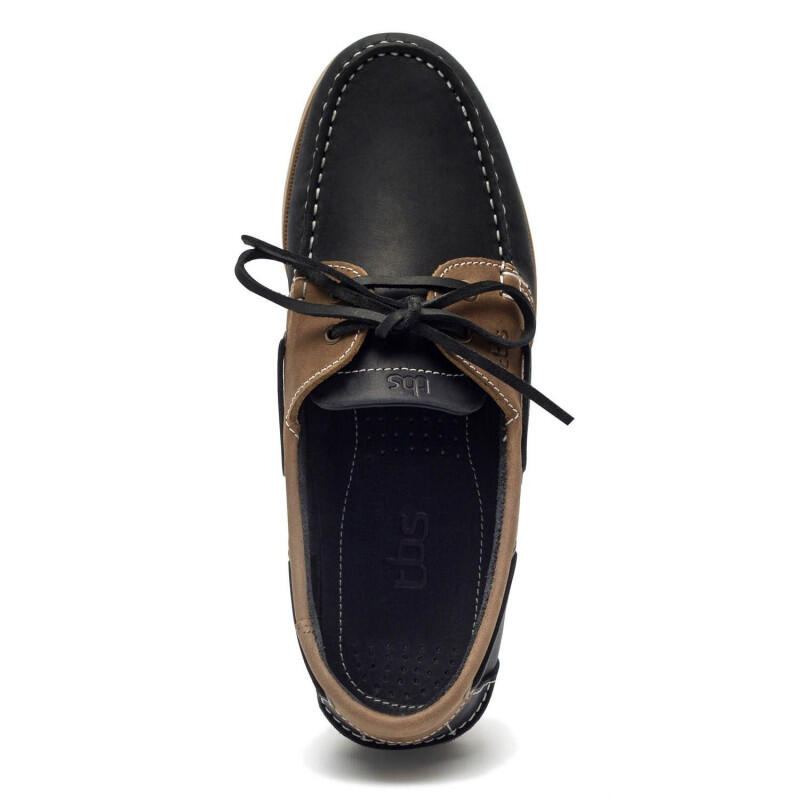 Phenis Bootsschuh Herren marineblau-braun 3/5