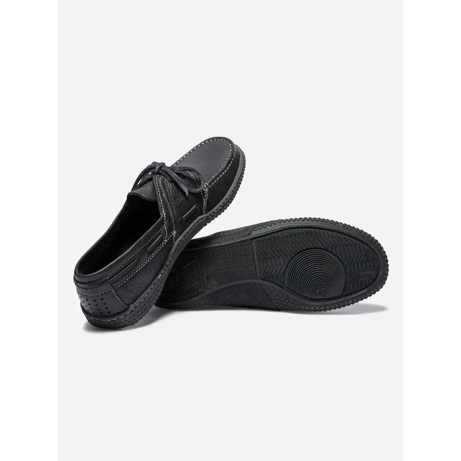 Chaussures - Nautisme - Homme - Lacets cuir, talon 20 mm - GONIOX Bleu Marine. 4/4