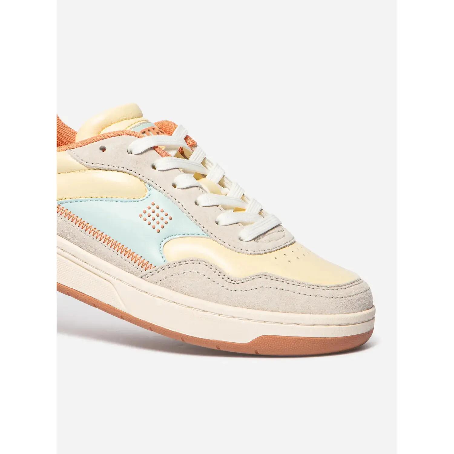 Baskets - Sports - Femme - Lacets, talon 20 mm - ALMERIA Jaune/Orange 4/5