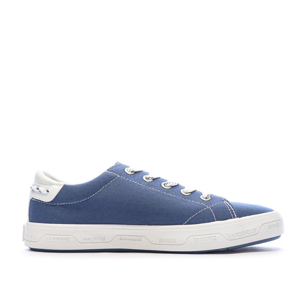 Chaussures - Sport - Femme - Tennis toile, lacets - LANZARA Bleu 2/7