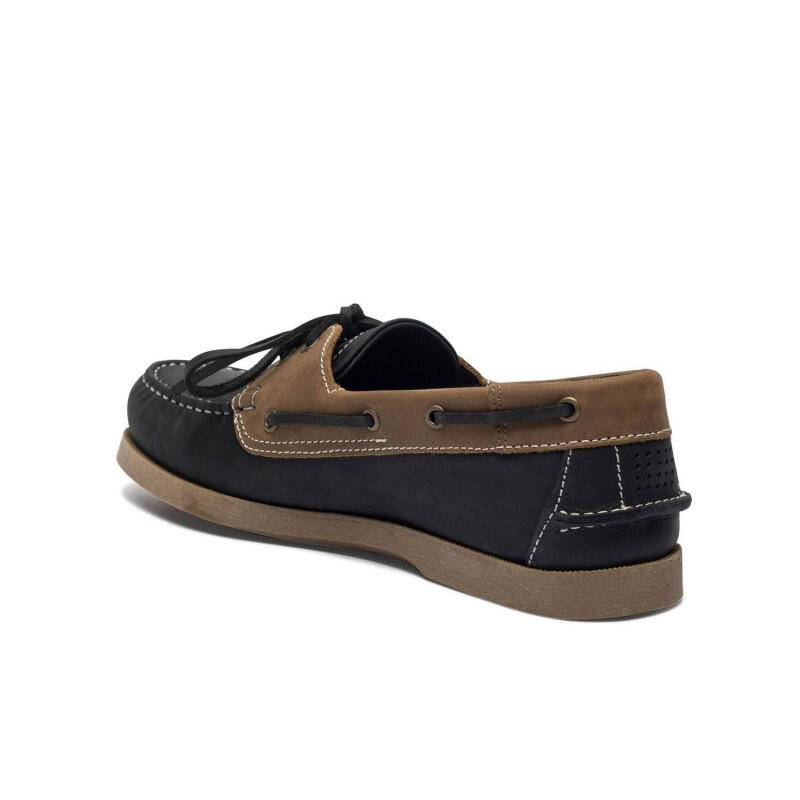 Phenis Bootsschuh Herren marineblau-braun 2/5