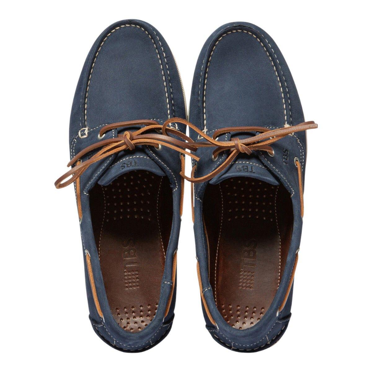 Chaussures bateau - Nautisme - Homme - Lacets cuir - PHENIS - Bleu 3/5