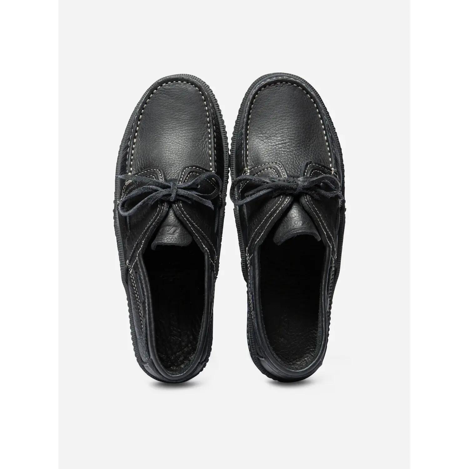 Chaussures - Nautisme - Homme - Lacets cuir, talon 20 mm - GONIOX Bleu Marine. 3/4