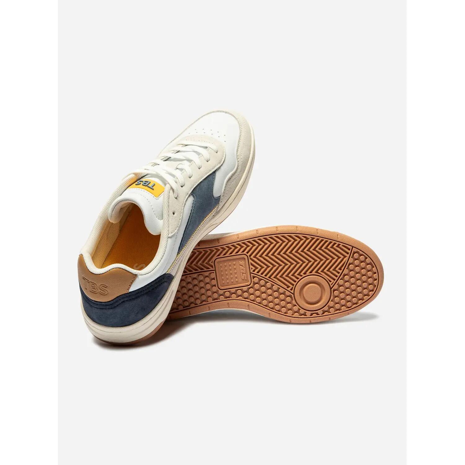 Baskets - Lifestyle - Homme - Lacets, talon 20 mm - ALMERIO - Blanc/Denim 4/4