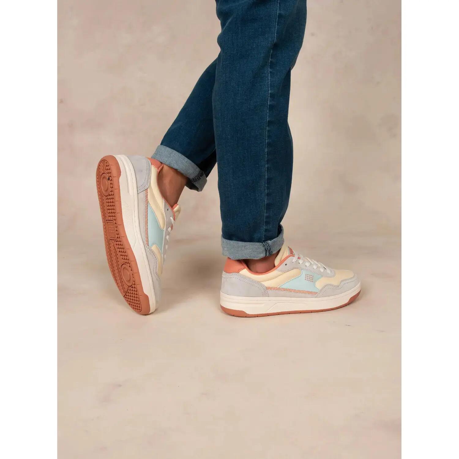 Baskets - Sports - Femme - Lacets, talon 20 mm - ALMERIA Jaune/Orange 3/5