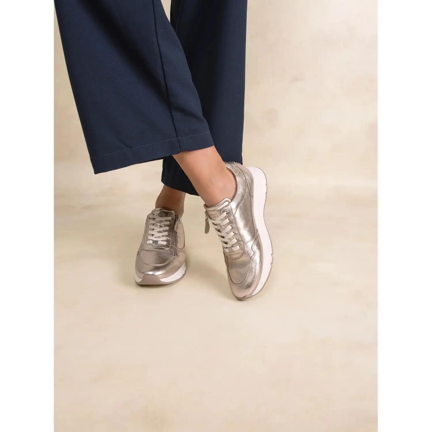 Baskets - Urbain - Femme - Zippées, talon 40 mm - BLONZIP - Gris/bronze 3/5