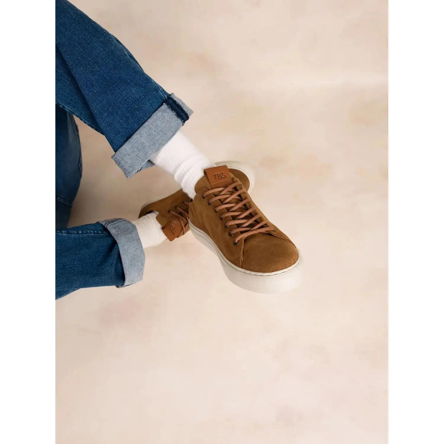 Baskets - Urban - Homme - Lacets, talon 35 mm - ALBERIC - Marron 3/5