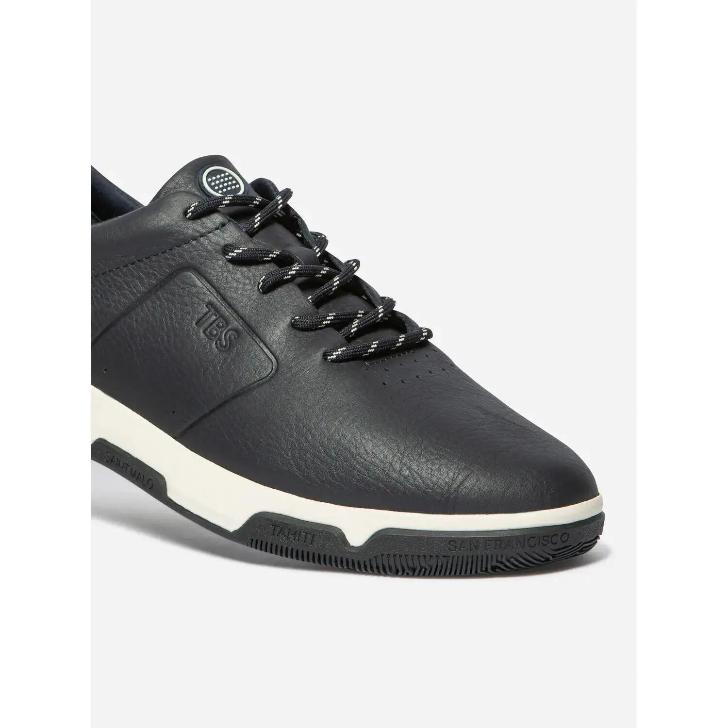 Chaussures - Lifestyle - Hommes - Baskets cuir, Talon 35 mm - GEDEONE - Bleu 4/5
