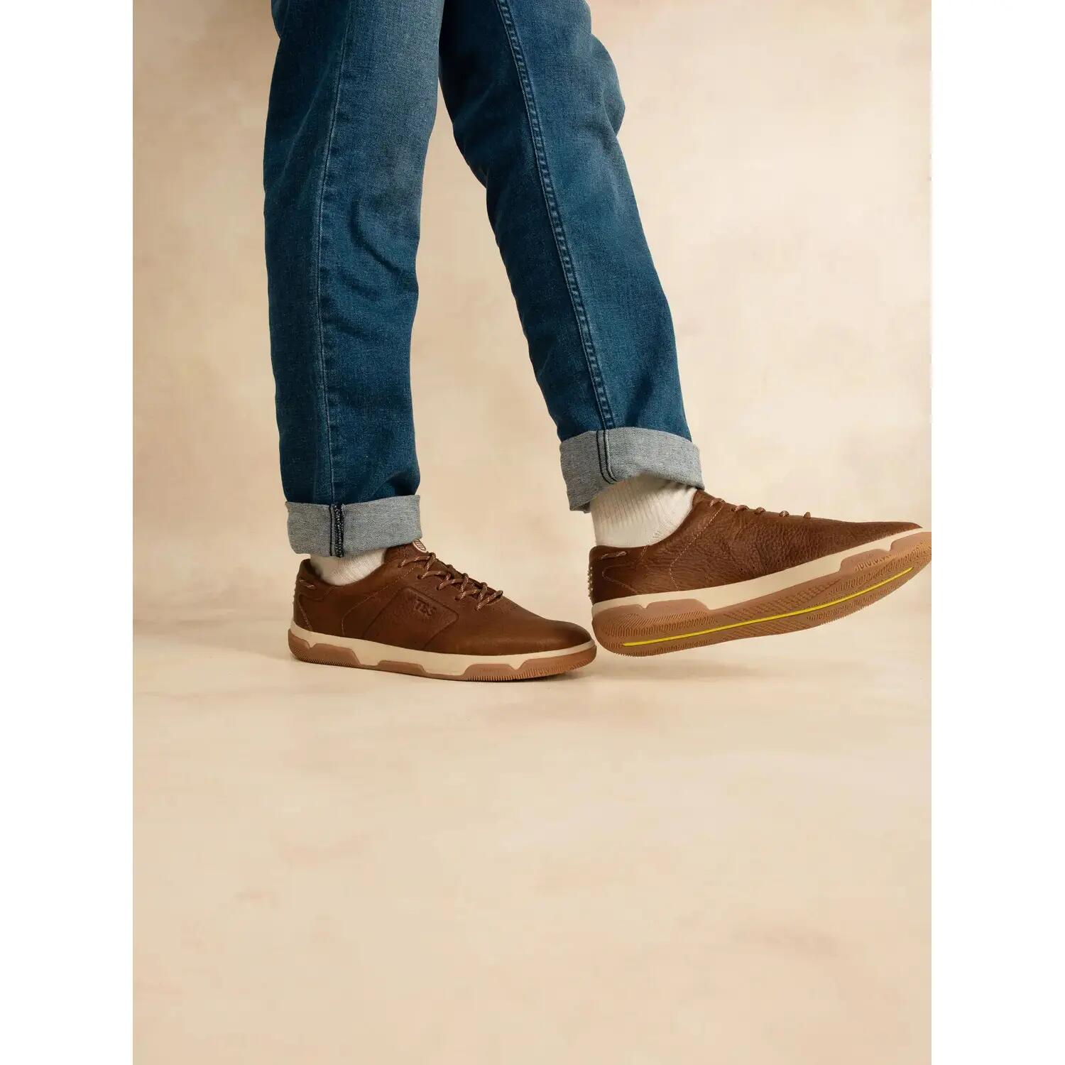 Chaussures - Sneakers - Homme - Baskets lacets GEDEONE - Marron 3/5