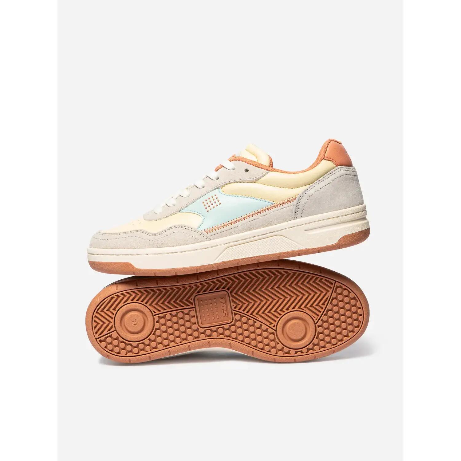 Baskets - Sports - Femme - Lacets, talon 20 mm - ALMERIA Jaune/Orange 2/5
