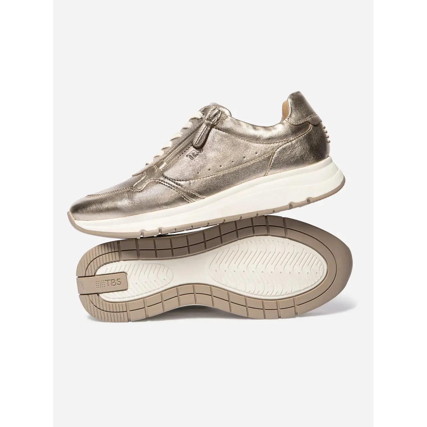 Baskets - Urbain - Femme - Zippées, talon 40 mm - BLONZIP - Gris/bronze 2/5