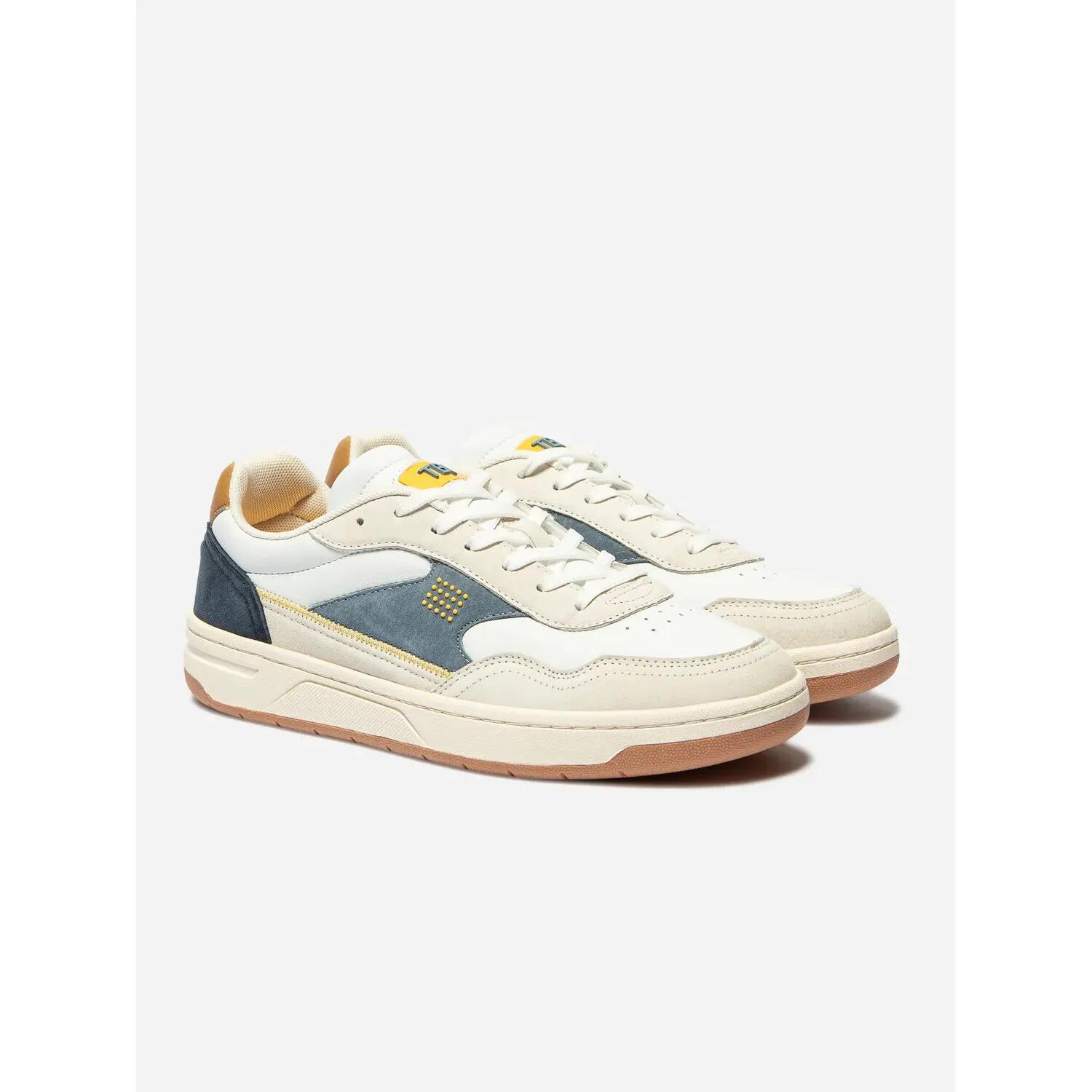Baskets - Lifestyle - Homme - Lacets, talon 20 mm - ALMERIO - Blanc/Denim 2/4