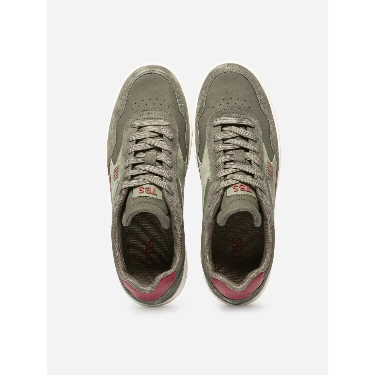 Chaussures - Sport - Homme - Baskets ALMERIO - Vert/Grenat 3/5