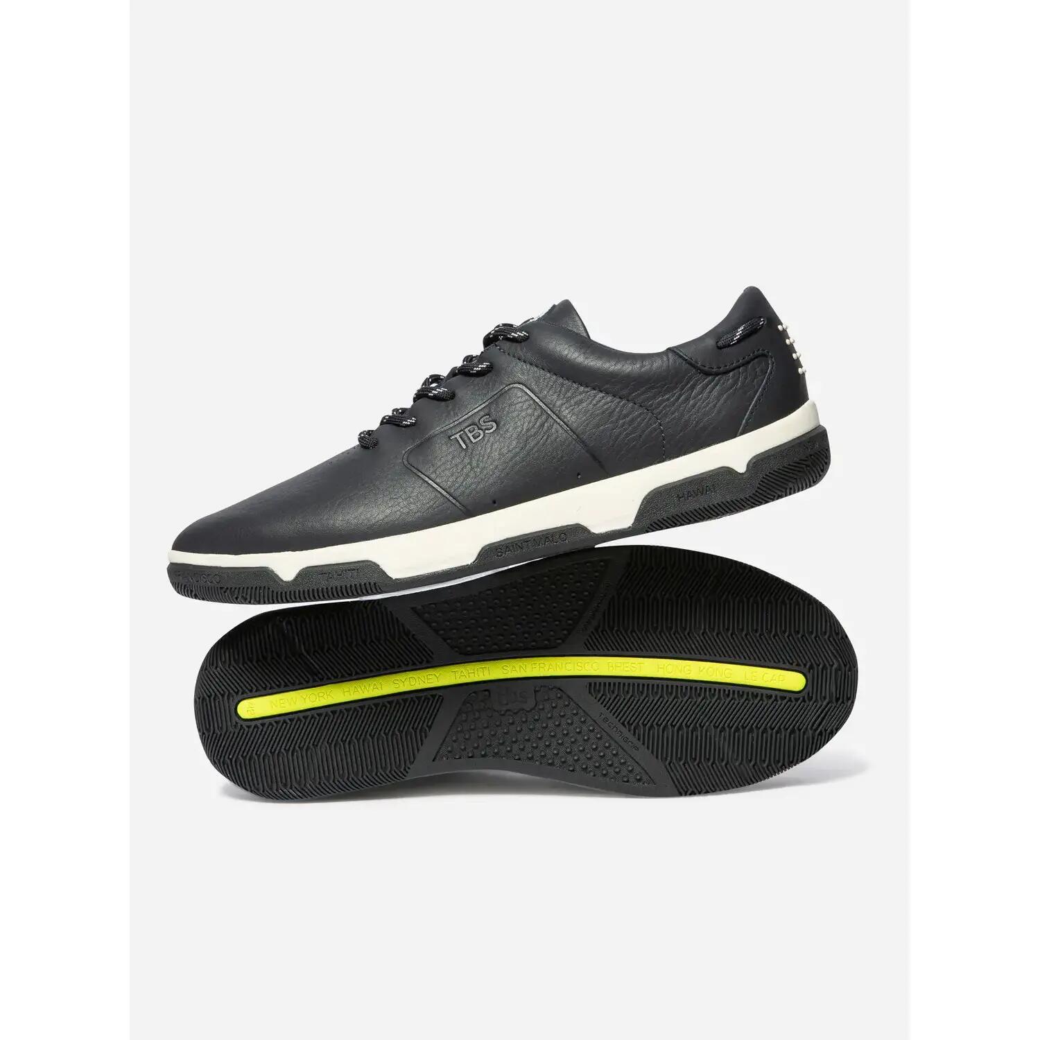 Chaussures - Lifestyle - Hommes - Baskets cuir, Talon 35 mm - GEDEONE - Bleu 2/5
