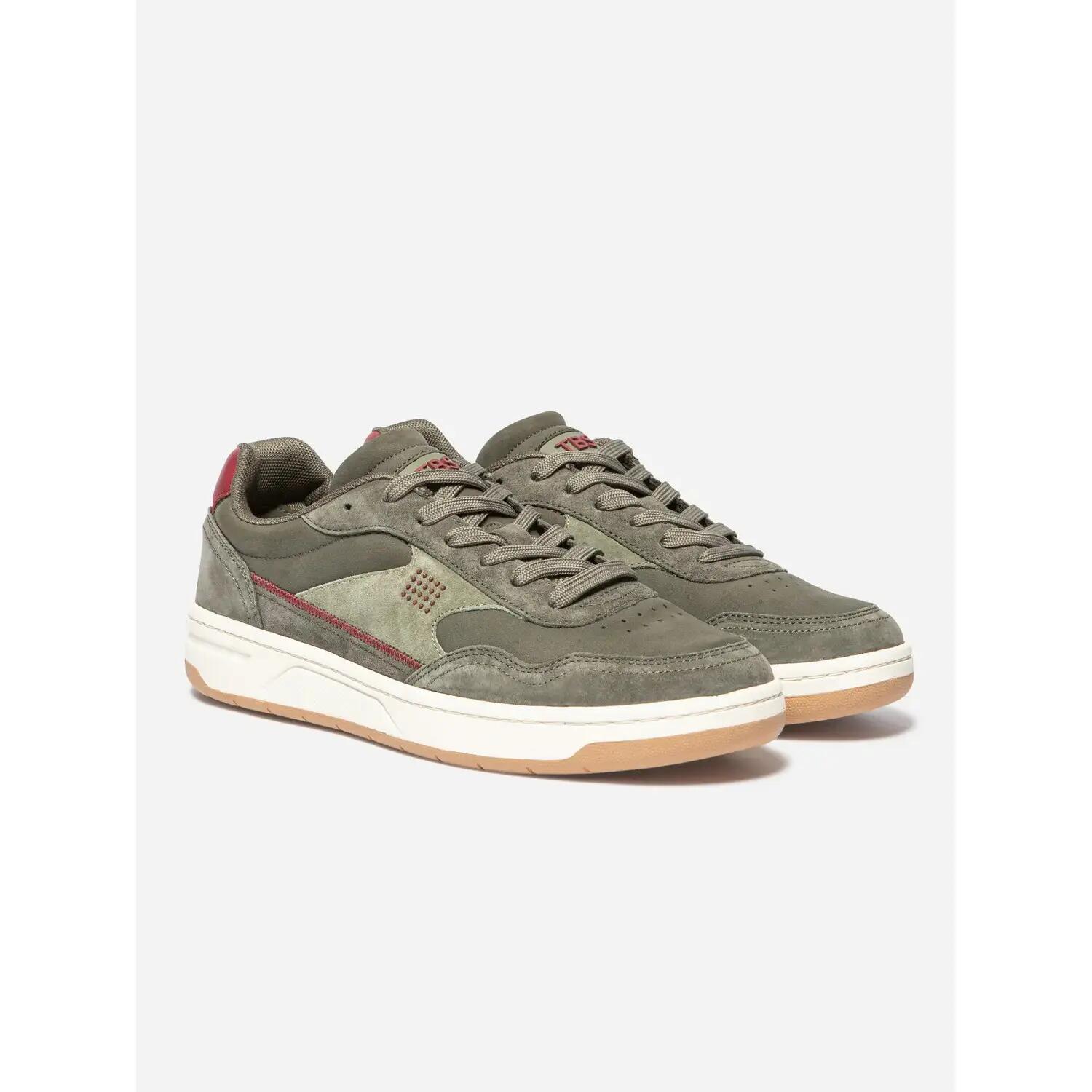Chaussures - Sport - Homme - Baskets ALMERIO - Vert/Grenat 2/5