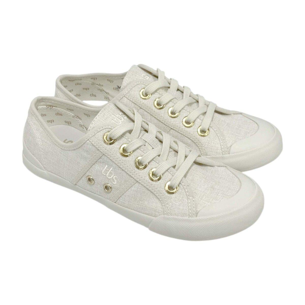 Tennis toile - Femme - Beige 3/5