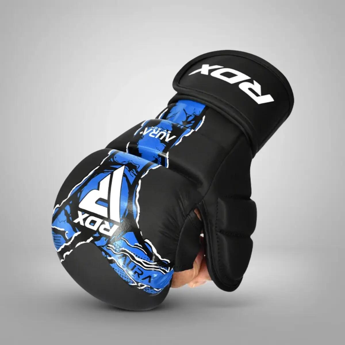 MMA Sparringhandschuhe RDX Aura F17 Schwarz/Blau - Grösse S 7/7