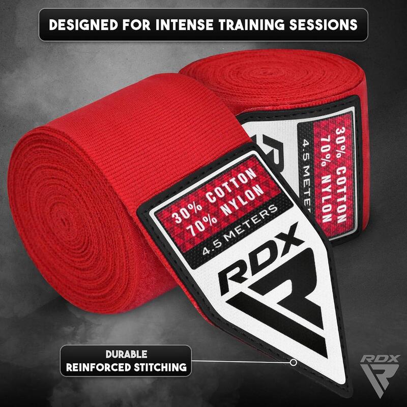 Bandaje profesionale pentru box, Rdx WX Rosu, Rosu, uni
