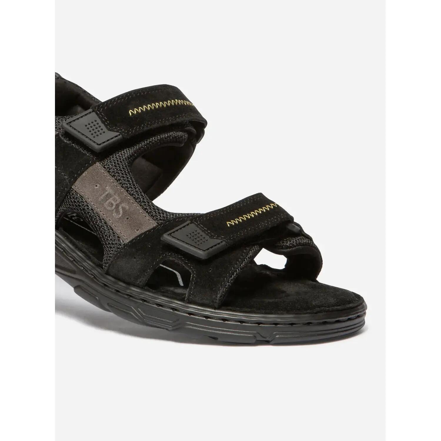 Sandales - Casual - Homme - Fermeture velcro, talon 45 mm - JAIMMYE - Noir 4/5