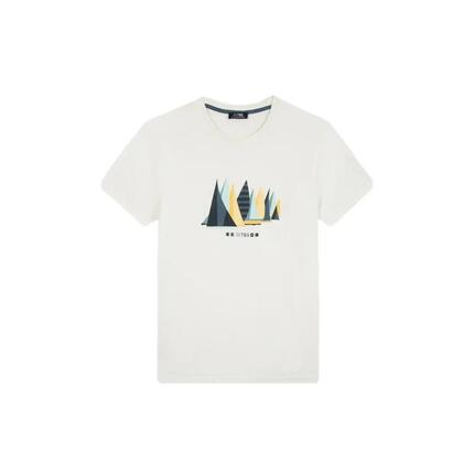 T-shirt - Homme - Manches courtes col rond - FREDITEE - Blanc