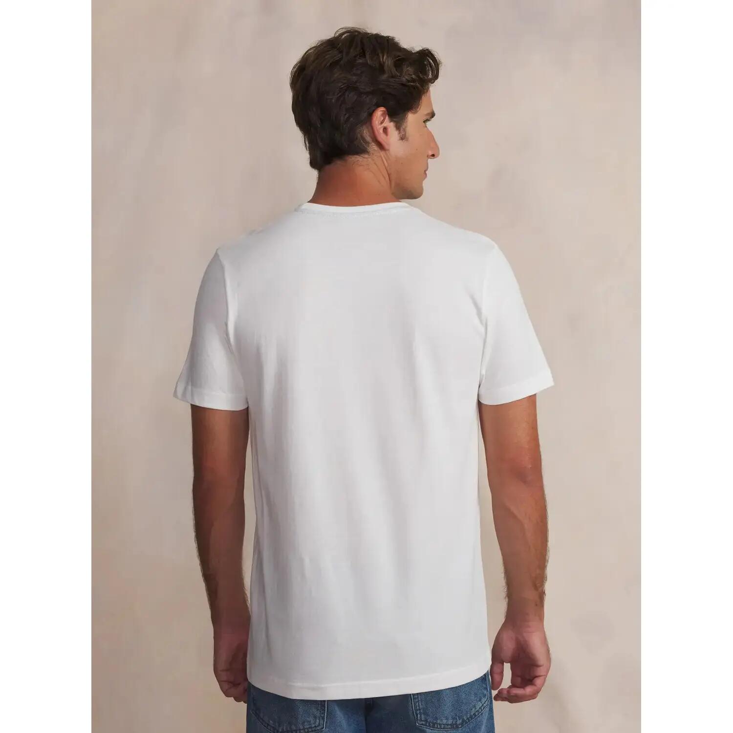 T-shirt - Homme - Manches courtes col rond - FREDITEE - Blanc 4/4