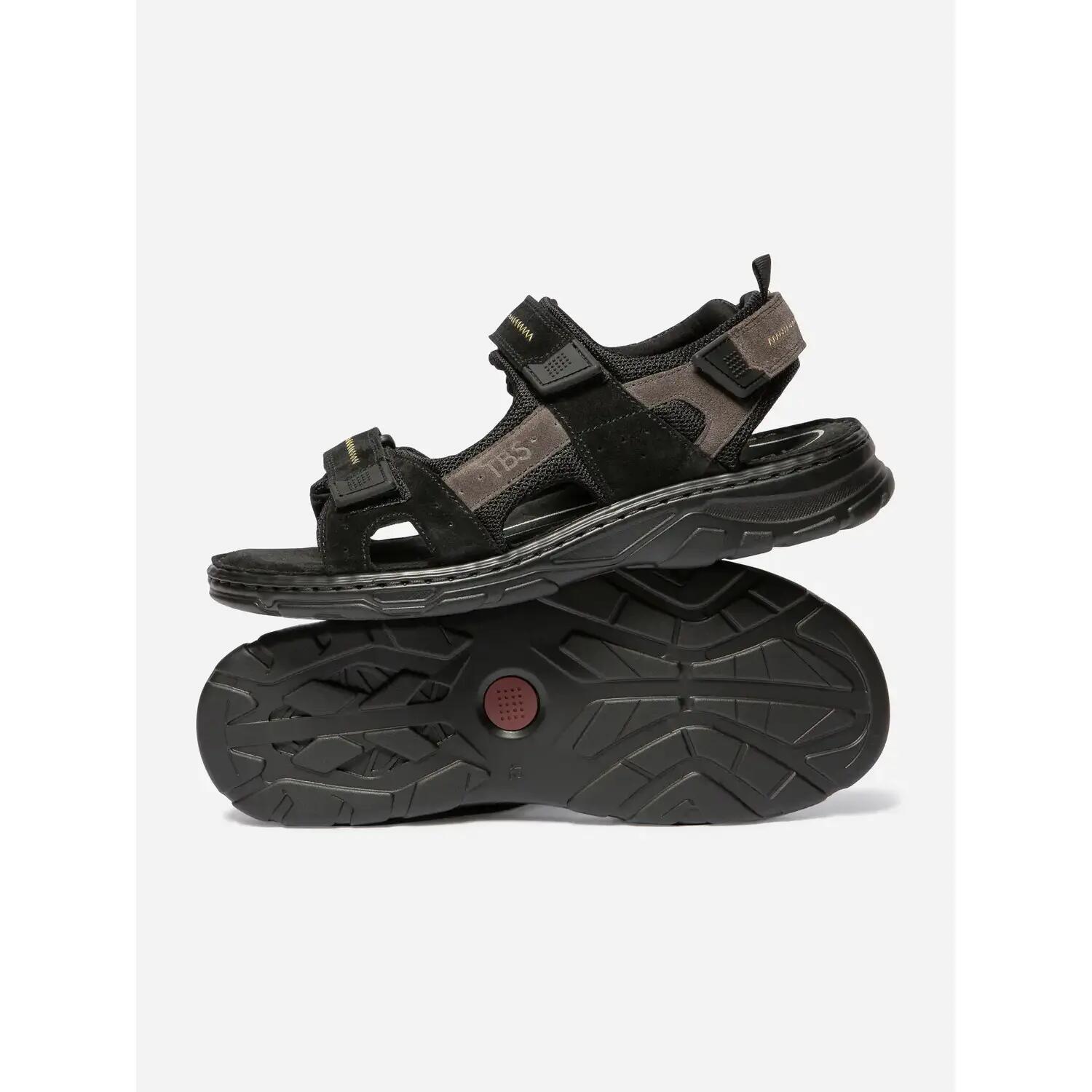 Sandales - Casual - Homme - Fermeture velcro, talon 45 mm - JAIMMYE - Noir 3/5