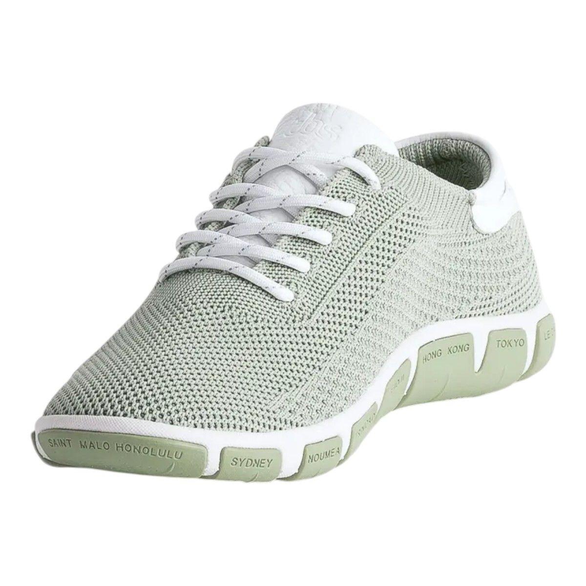 Chaussures - Tennis toile - Femme - Lacets, talon 25 mm - JAZARIA - Argile 3/5