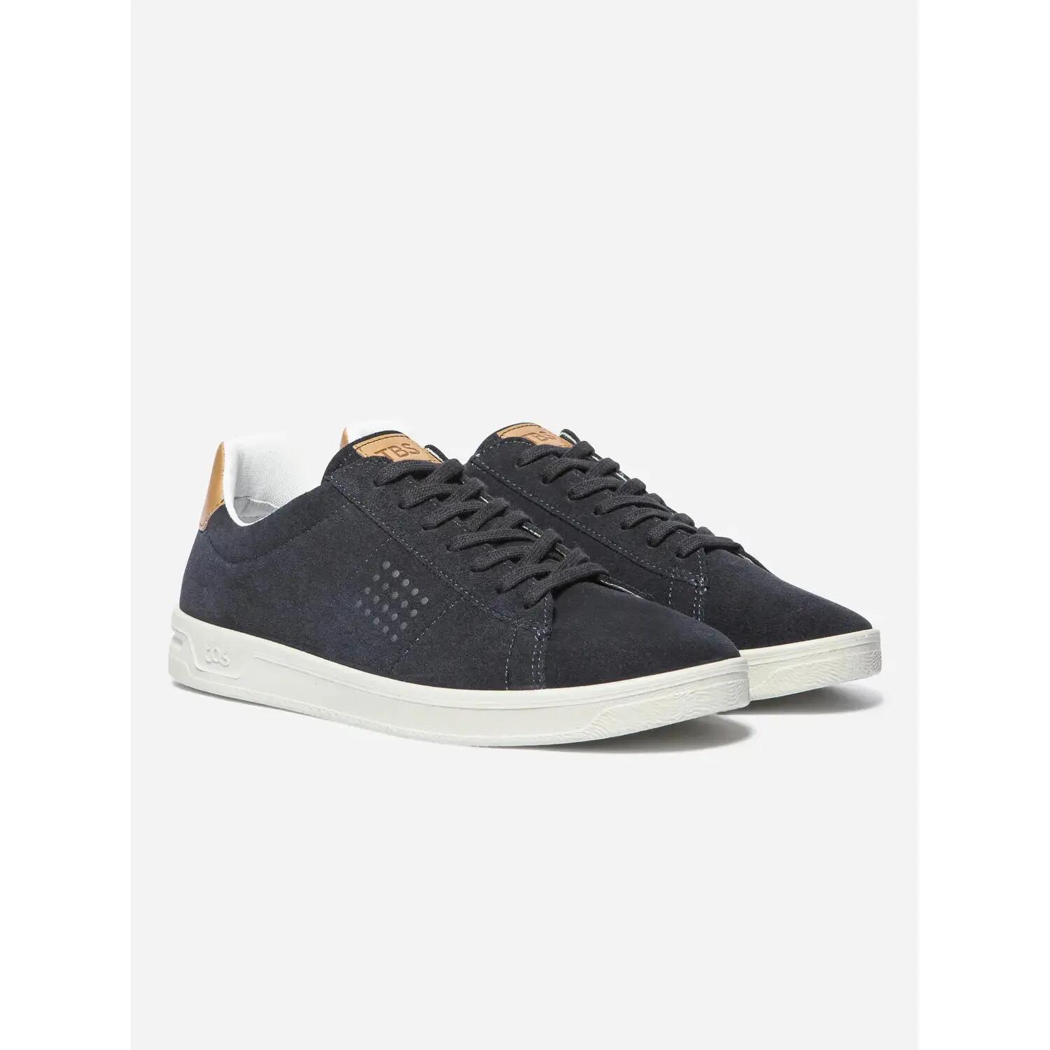 Baskets - Sneakers - Homme - Made in France, cuir, lacets - FLAUBER - Bleu 2/4